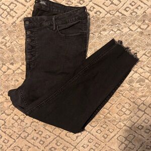 Old Navy | Extra High-Rise Rockstar Ankle Jeans | Button-fly | Raw hem | 20